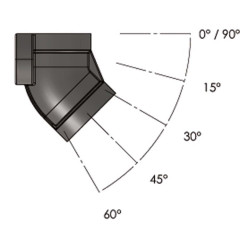 Staffa inox per abbeveratoio suini attacco 1/2" 1/2" curva 0°