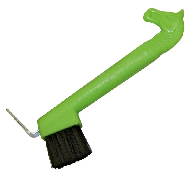 Kerbl Gratta Zoccoli Con Testa Di Cavallo – Colore Lilla, Con Spazzola Per La Pulizia - 2