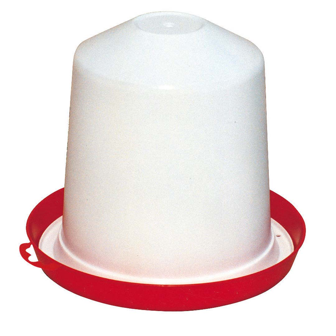 Abbeveratoio di plastica bianco rosso 10 lt