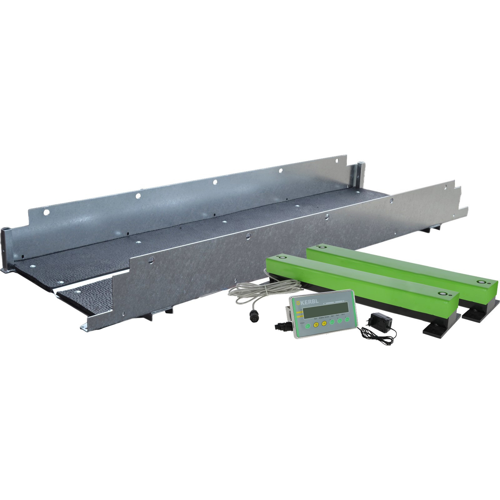 Platform with weighing loadbar set