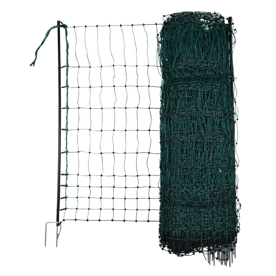 Rete per pollame 50 m x 106 cm singolo polo verde