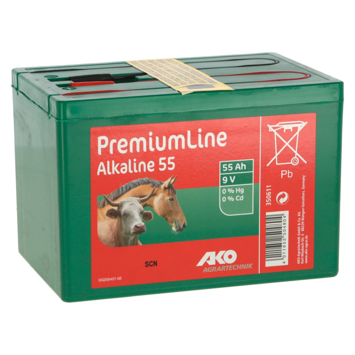 Batteria alcalina secca 9 volt 175 ah